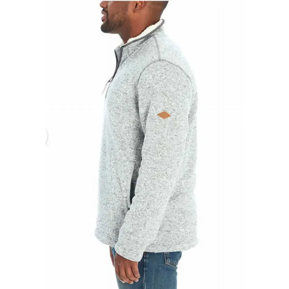 Orvis Men's Fleece Lined Quarter Zip Pullover Heather Gray Size Large Outdoors - Picture 6 of 12